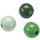 Koraliki drewniane Knorr Prandell mix zielony, 12mm